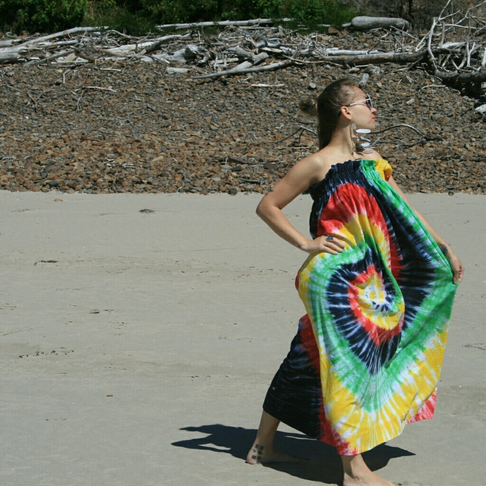 Handmade tie dye dress-skirt